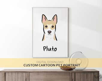 Custom Chibi Pet Portrait: Funny Dog Art (Digital Download)
