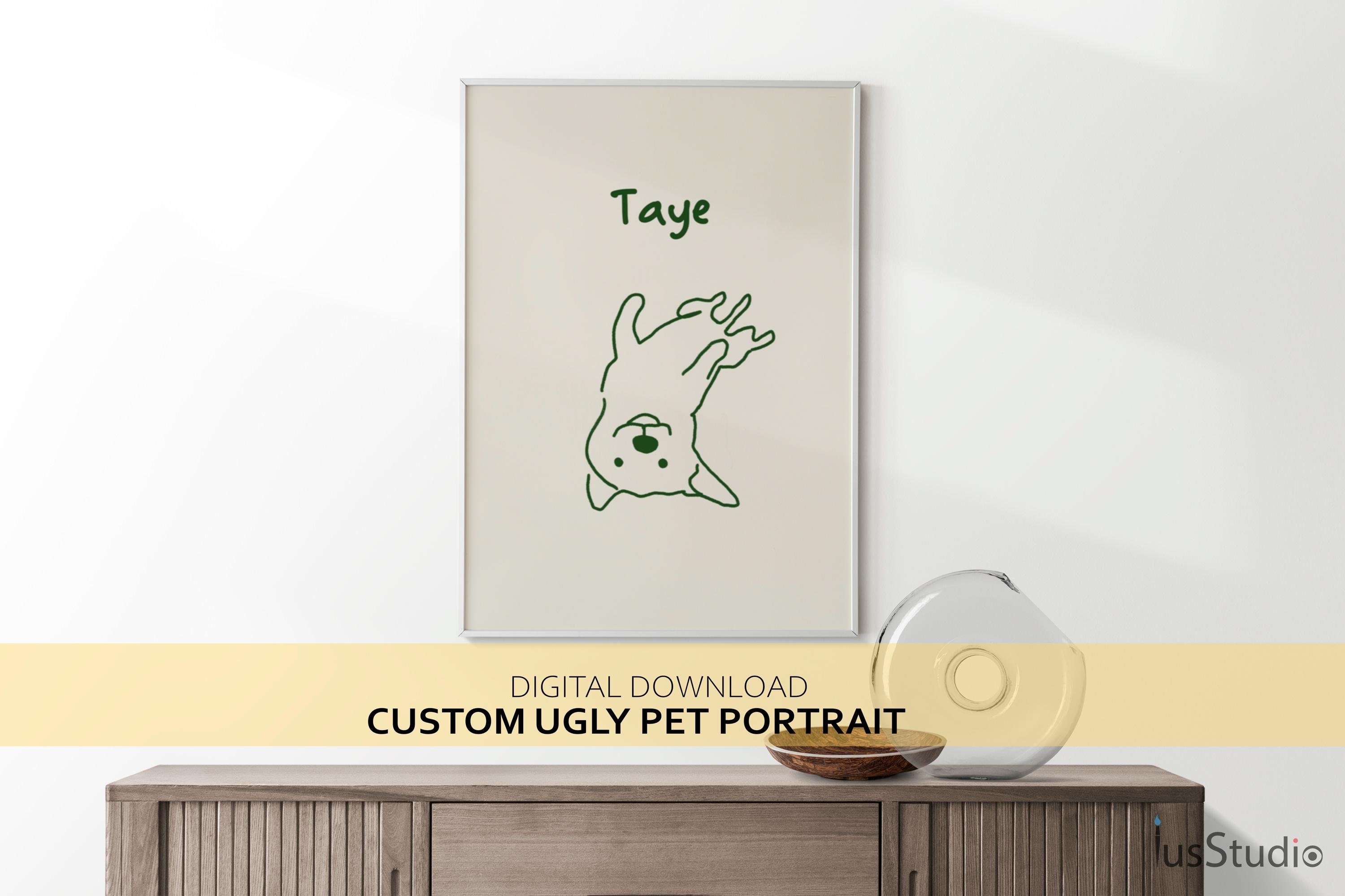 CUSTOM BADLY Drawn Portrait, UGLY art, Color Bad portrait, Custom Portrait, Pet portrait, Dog Portrait, Funny Portrait, Personalised Gift
