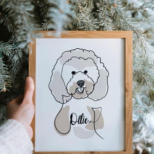 Custom Dog One Line Art - personalized one  line art, Custom Line Drawing Pet, Dog Portrait INK, Tattoo Commission, Line Art Illustration