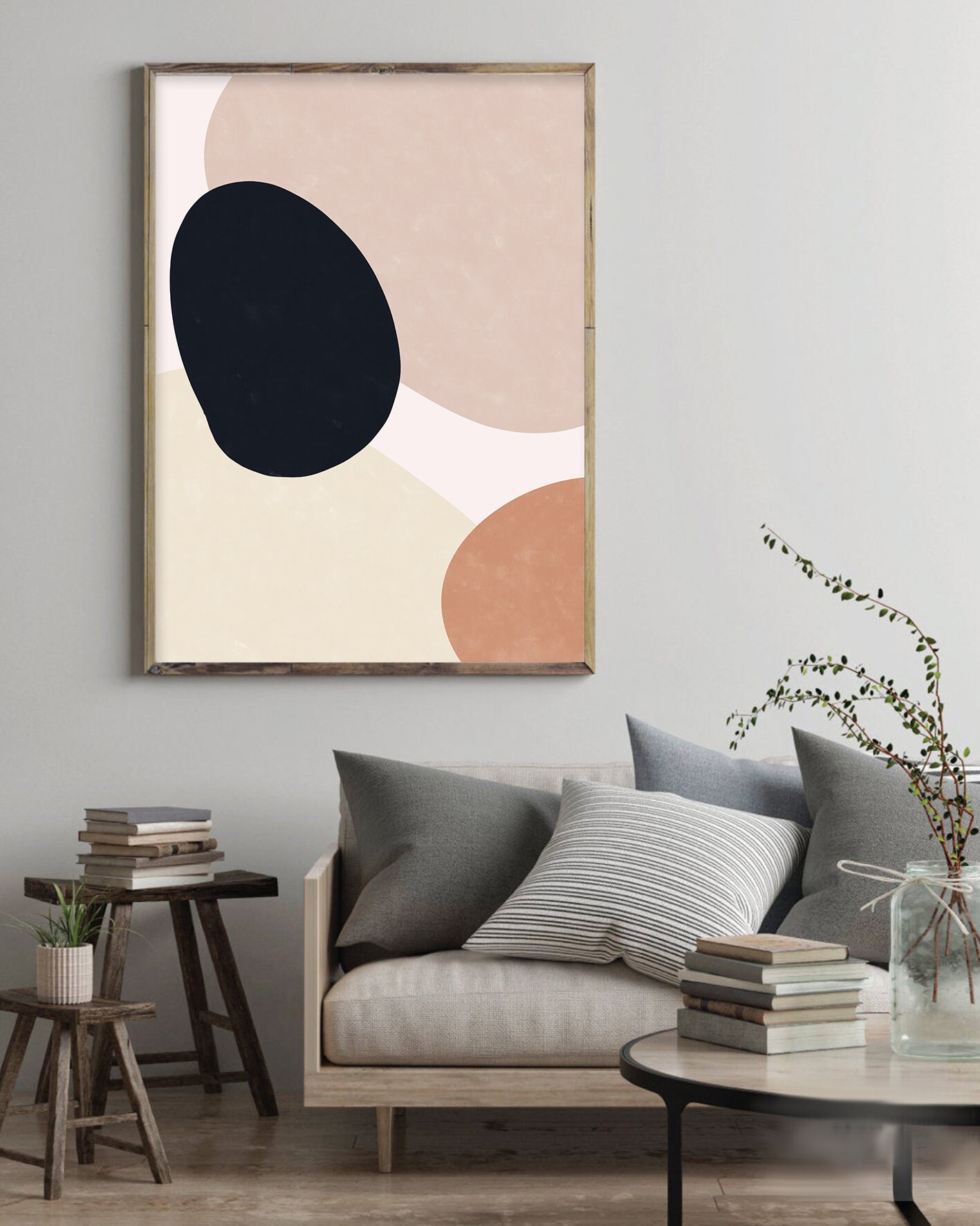 Abstract Boho Art Printable Wall Art Digital Print Neutral | Etsy