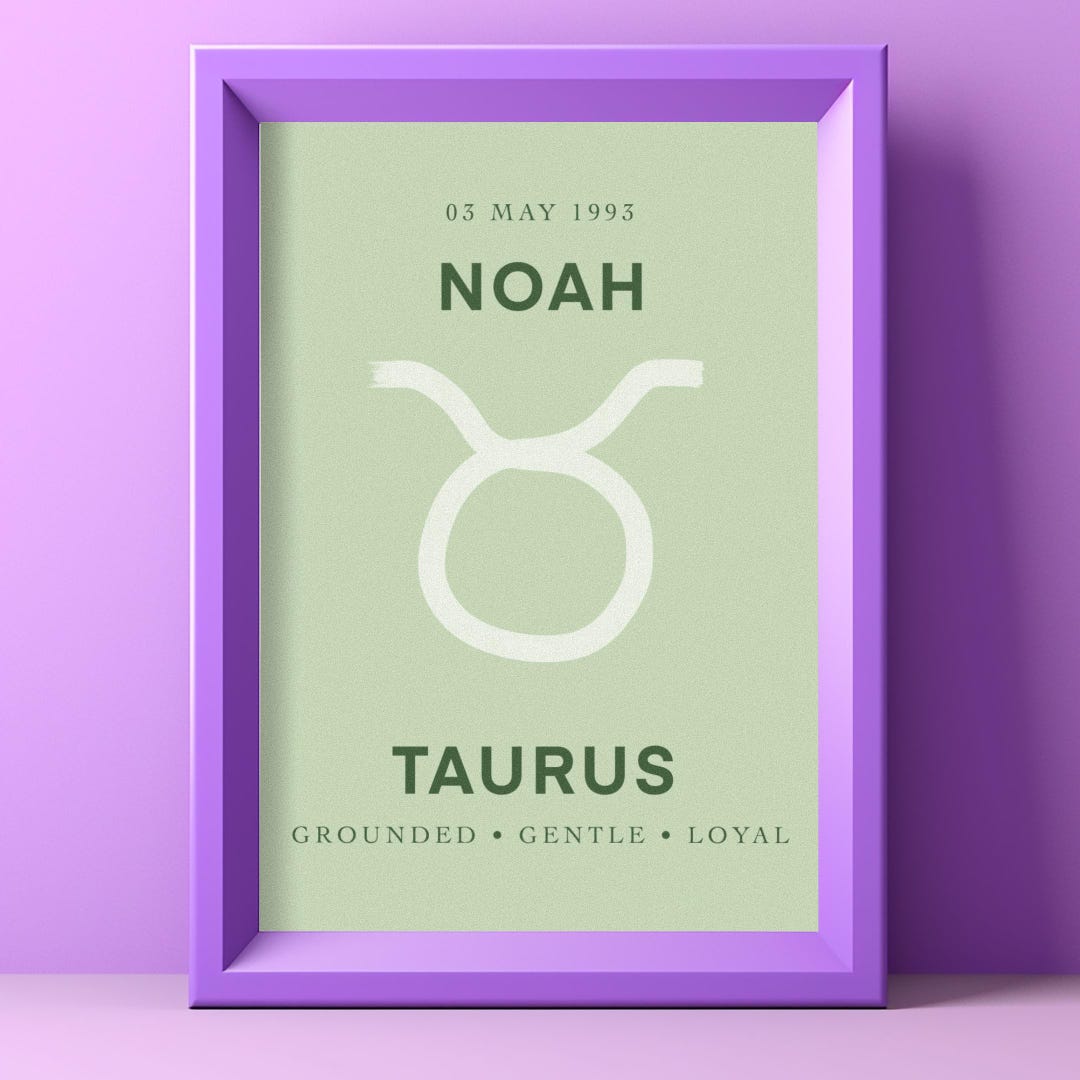 Capricorn Print, Zodiac Poster, Zodiac Art, Astrology Wall Decor, Star