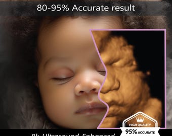 8K Enhanced Ultrasound Baby Scan: Custom 3D/4D/5D Real View