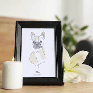 Custom Dog One Line Art - personalized one  line art, Custom Line Drawing Pet, Dog Portrait INK, Tattoo Commission, Line Art Illustration