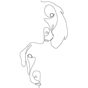 Pu&ograve; includere: Disegno a linea della testa di un cane di profilo, con il naso e la bocca del cane visibili.