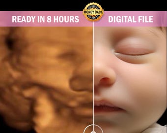 Custom Ultrasound to Real Image: Baby Keepsake Gift