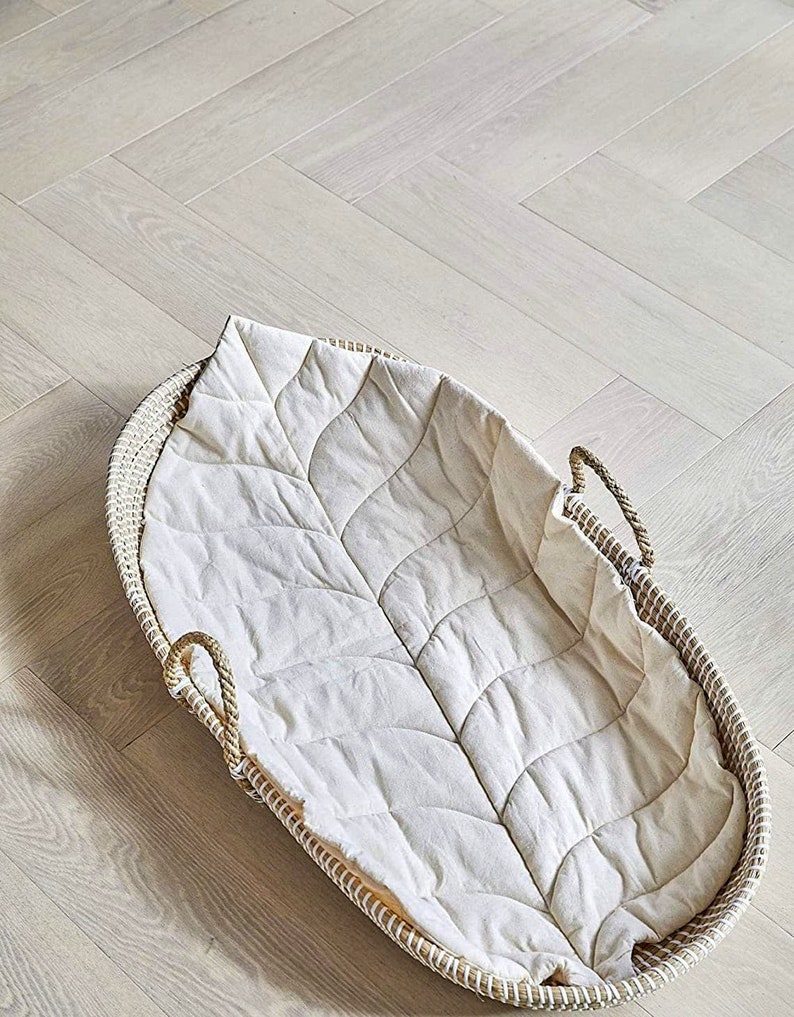 Baby Changing Basket Set The Original with Luxury Leaf Linen Etsy