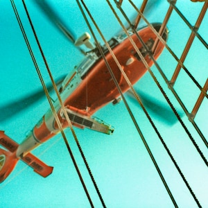 Mid-Sea Coast Guard Rescue, San Pedro Channel, CA, Photography, Canvas, Print, Father&#39;s Day, Livingroom, Den