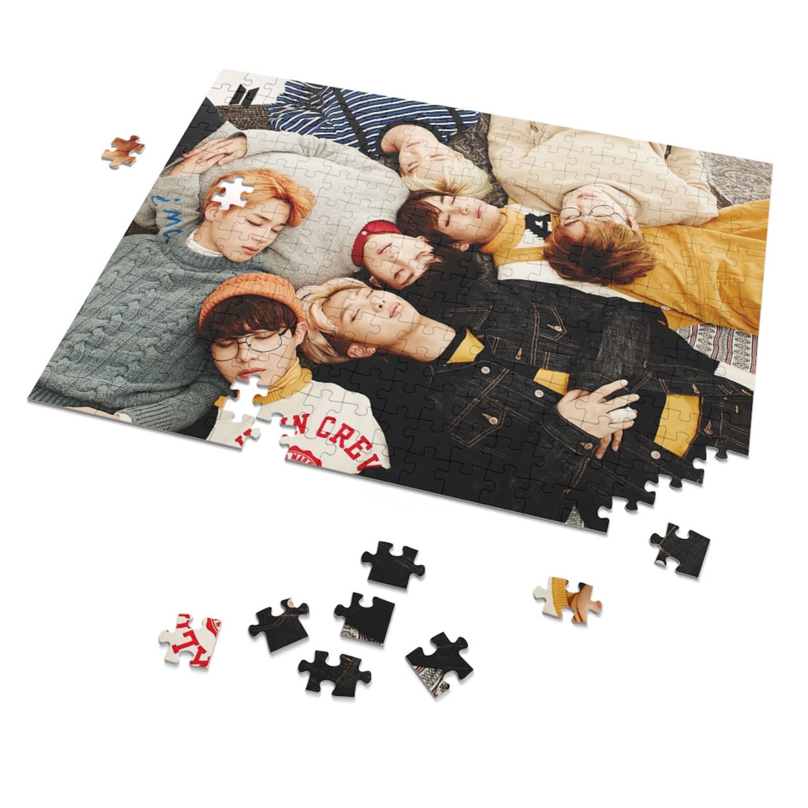 Sleeping BTS jigsaw puzzle 252 pieces /kpop Gift Etsy