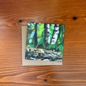 Tarjeta de felicitación EN BLANCO 4x4 con sobre kraft a juego