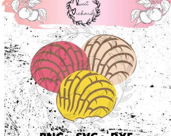 Conchas Pan/Pan / Pan Dulce SVG / PNG / DXF
