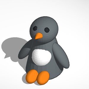 Pinguin 3d toy. STL File for 3D Printing - Digital Download