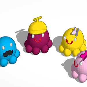 3d toy. Octopus. STL File for 3D Printing - Digital Download.