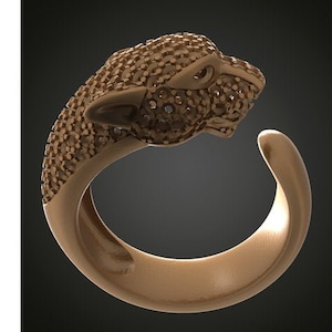 Bague panthère. STL Fichier pour l’impression 3D - Téléchargement numérique.