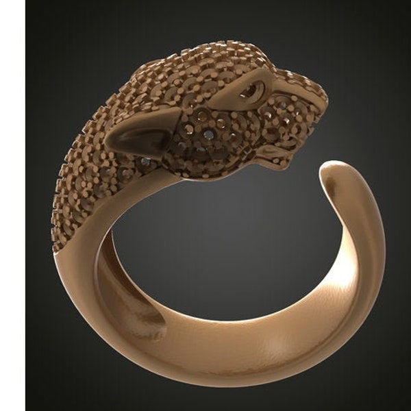 Panther ring.STL File for 3D Printing - Digital Download.