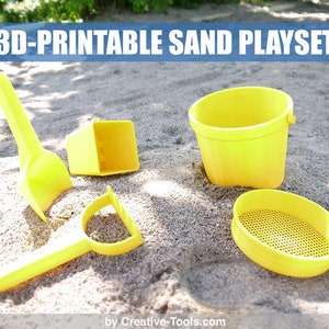 3d-printable sand play set. STL File for 3D Printing - Digital Download.