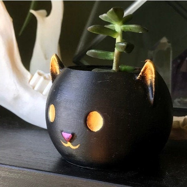 Cat planter. STL File for 3D Printing - Digital Download.