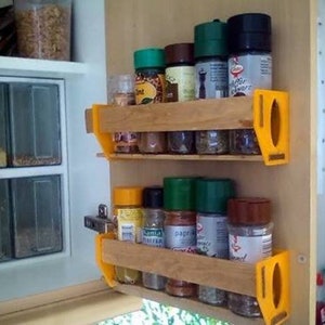 Customizable spice shelf. STL File for 3D Printing - Digital Download.
