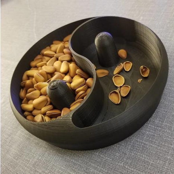 Yin&yang nut bowl. STL File for 3D Printing - Digital Download.