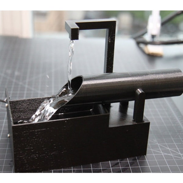 Shishi odoshi "deer scarer" japanese water fountain - fully working. STL File for 3D Printing - Digital Download.