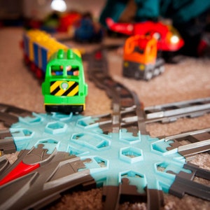 Duplo Hexagon Eisenbahnkreuzung. STL-Datei für 3D-Druck - Digitaler Download.
