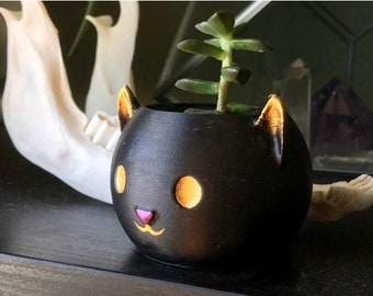 Cat planter. STL File for 3D Printing - Digital Download.