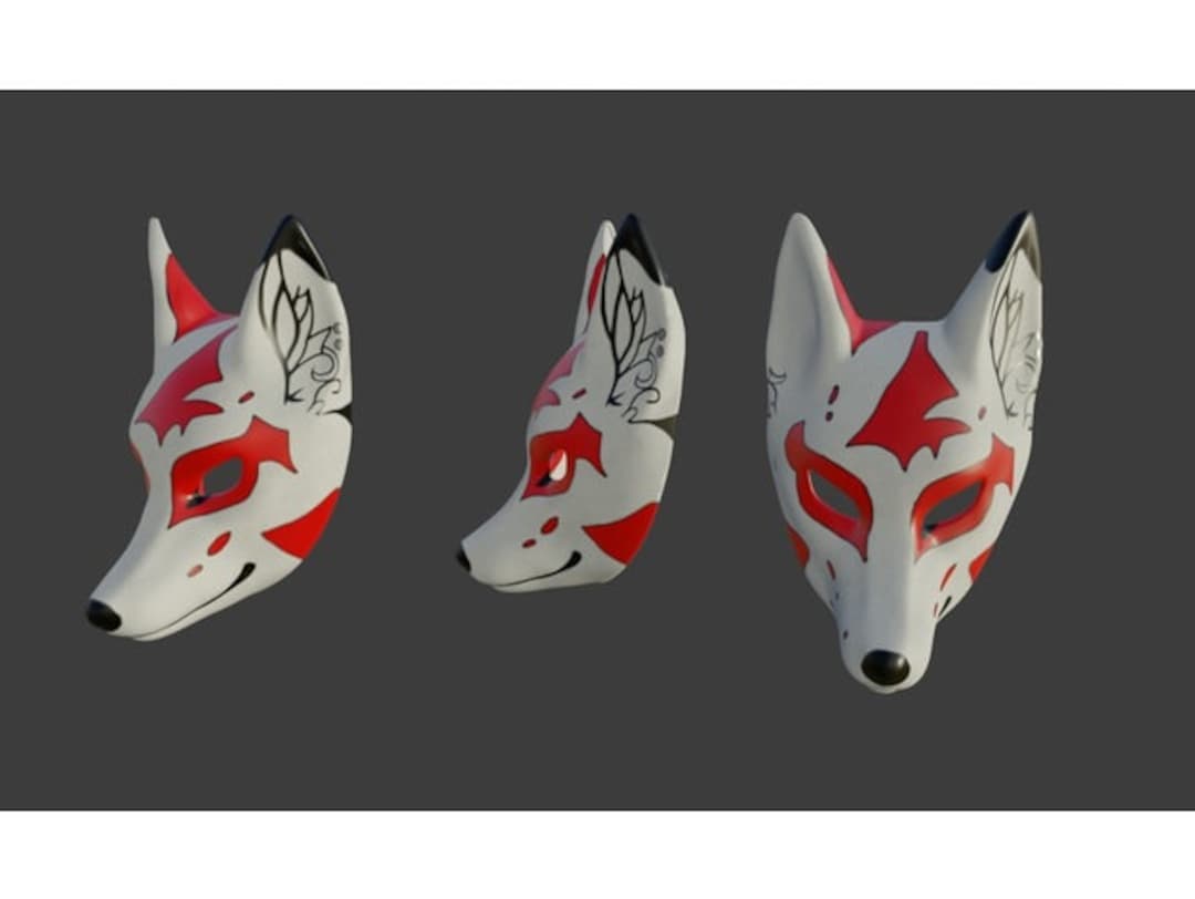 Kitsune Mask. STL File for 3D Printing Digital Download. Etsy