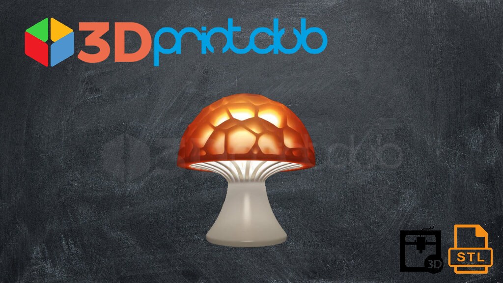 Voronoi Mushroom Lamp. STL File for 3D Printing - Digital Download. - Etsy