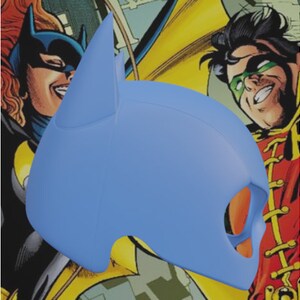 Batgirl 90s Inspired Mask. STL File for 3D Printing Digital Download. image 4