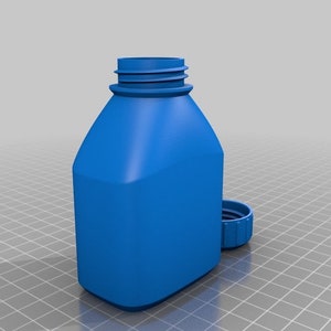 3d Printable Bottle and Screw Cap. STL File for 3D Printing - Digital ...
