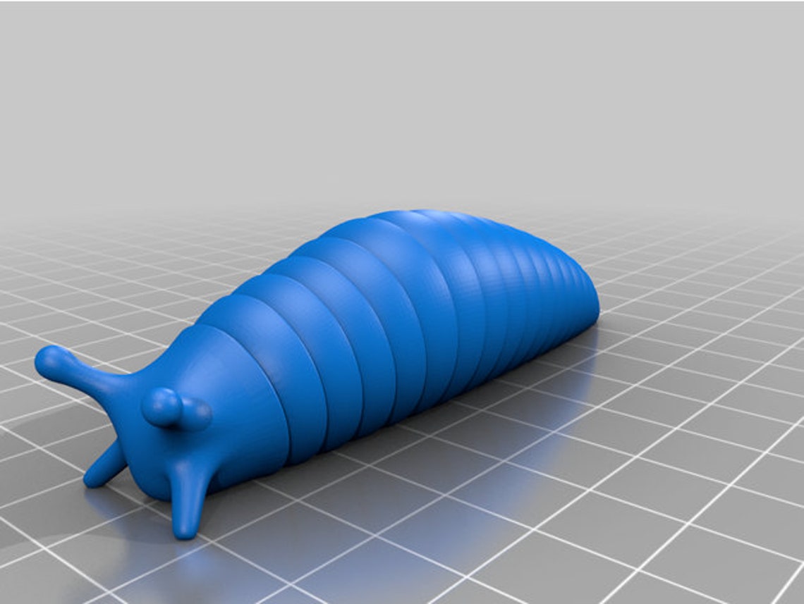 3d Printing Friendly Articulated Slug Stl File For 3d Etsy