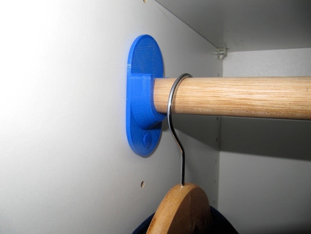 Pluggable Ikea Closet Bar Holder. STL File for 3D Printing Digital