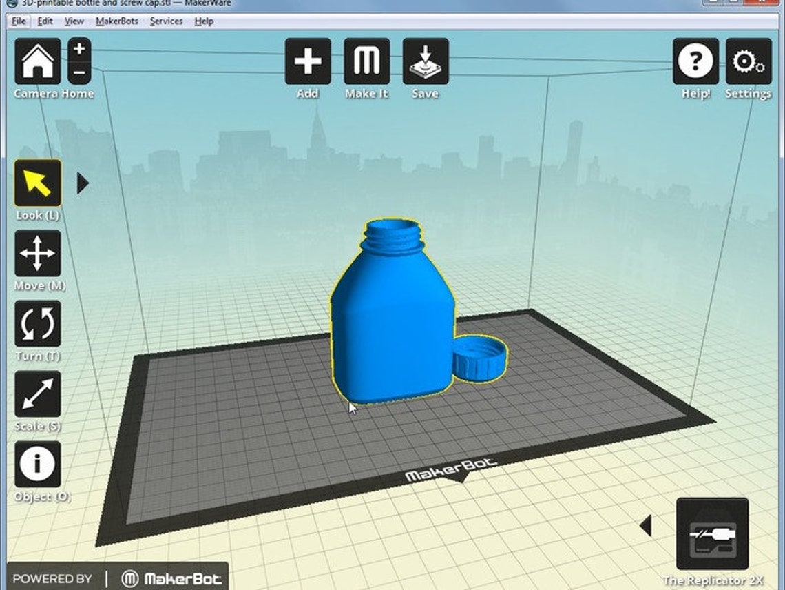 3d Printable Bottle and Screw Cap. STL File for 3D Printing - Etsy
