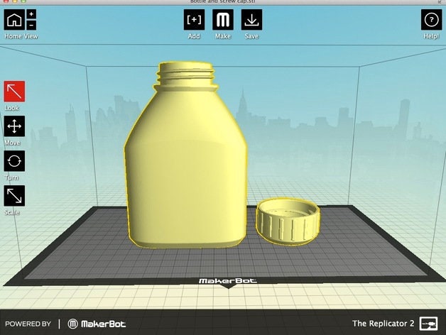 3d Printable Bottle and Screw Cap. STL File for 3D Printing - Etsy