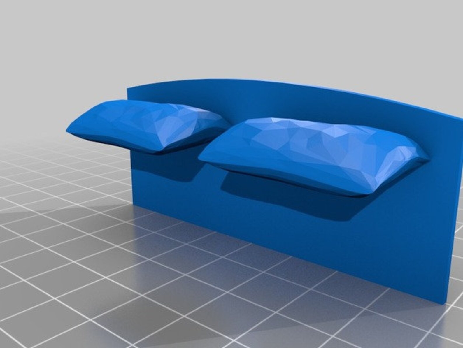 Sponge bed with pillows. STL File for 3D Printing Digital Etsy