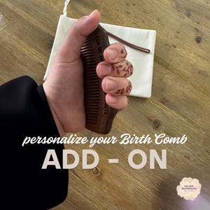 Personalized Birth Comb ADD-ON – Custom Quote Engraving