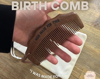 Doula Birth Comb – Natural Acupressure Labor Tool, Wrist Sling, Pouch