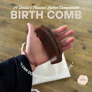 Labor Pain Relief Comb - Doula&#39;s Secret Tool for Easier Contractions - Natural Contraction Relief with Wrist Sling & Pouch - 1 min quote