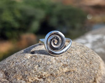 925 Sterling Silver Spiral Ring, Swirl Ring, Handmade Ring, Twisted Ring, Women Ring, Dainty Ring, Minimalist Ring, Boho Ring, Gift For Her