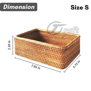 Cesta tejida rectangular cesta de almacenamiento Rattan | Etsy