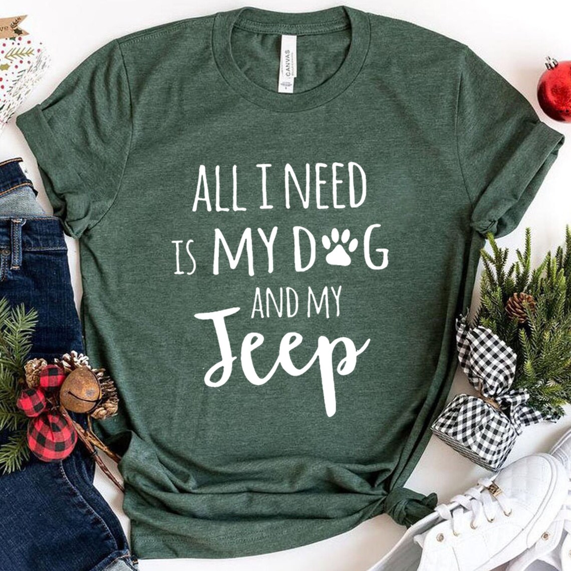 Dog & Jeep TShirt/ Jeep Tshirt/ Dog Lover Thirt/ Jeep Tee Etsy