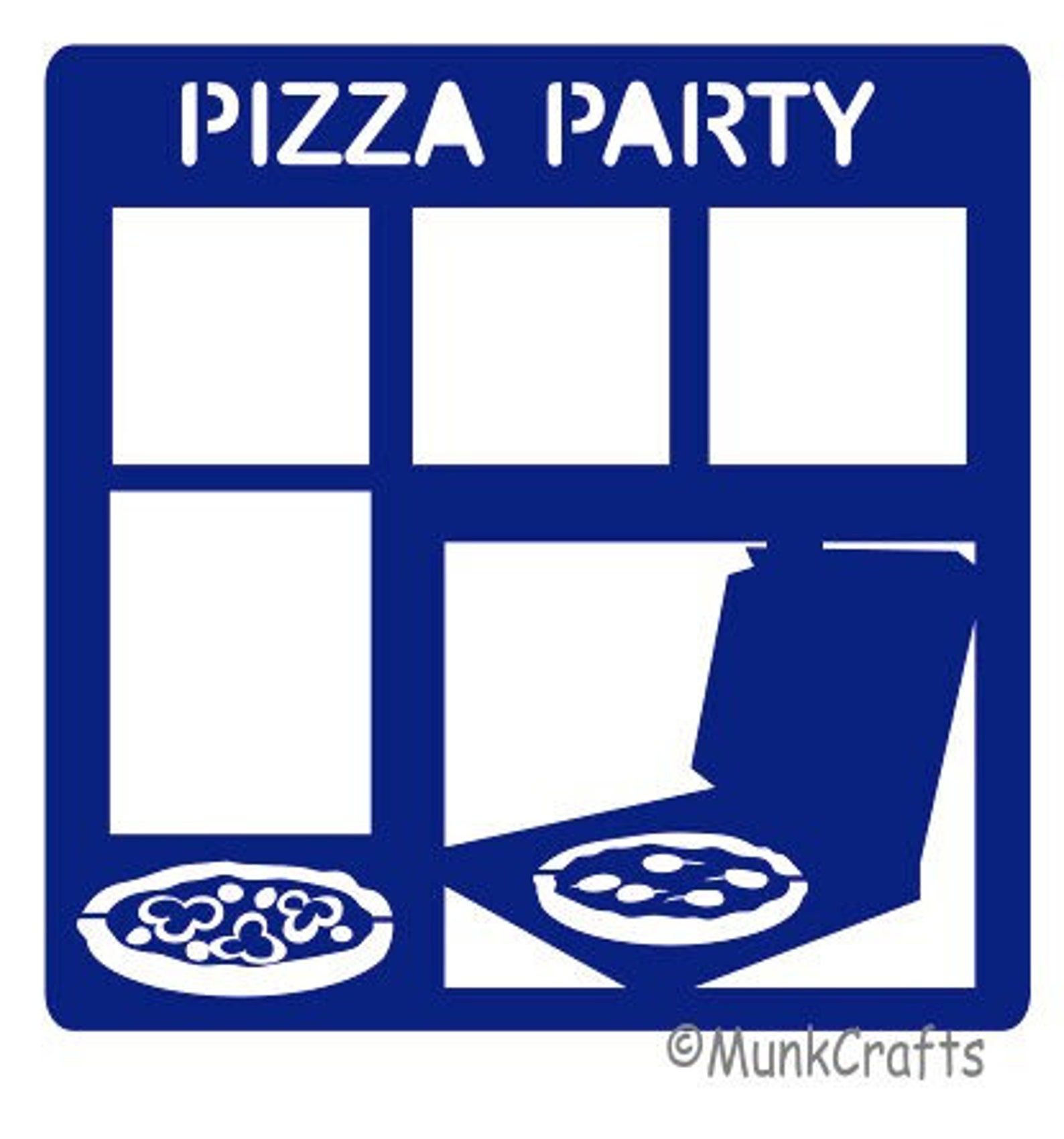 Pizza Party Scrapbook Overlays Svg Digital File/scrapbook Etsy