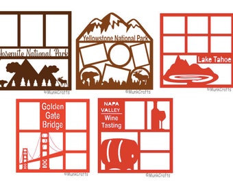California layout svg/california scrapbook overlay svg/yosemite svg/yellowstone svg/napa svg/golden gate bridge/Canva scrapbook template