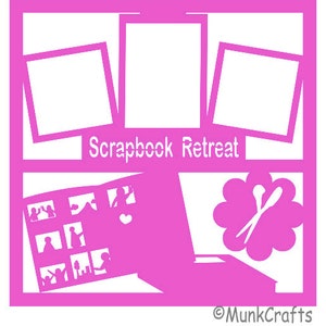Scrapbook retraite overlay/plakboekindeling svg/svg digitaal bestand voor Cricut/svg voor plakboek/plakboek-overlay svg/plakboek-svg