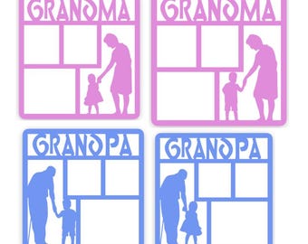 Grandma Grandpa Scrapbook overlay SVG files for Cricut for Kids/Grand son/Grand daughter/family scrapbook/canva template/canva scrapbooking