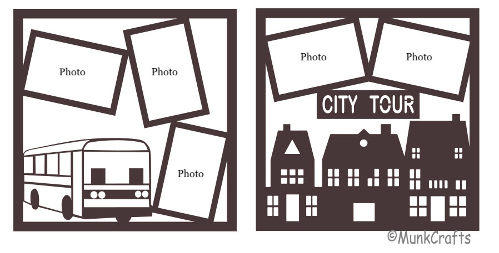 City Tour Scrapbook Svg/bus Tour Scrapbook Overlay Svg/ Scrapbook SVG ...