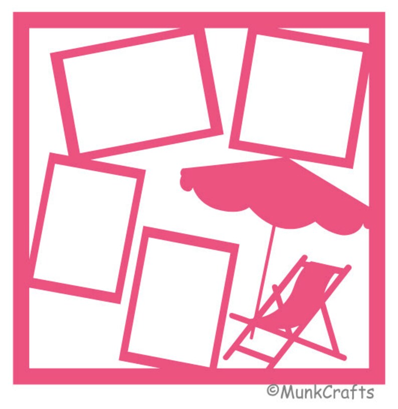 Beach Layout Svg/beach Scrapbook Overlay SVG File/beach Etsy