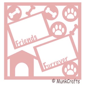 Amis pour toujours scrapbooking mise en page svg/amis pour toujours scrapbooking superposition des fichiers svg/SVG pour Cricut/scrapbook svg/chien scrapbooking mise en page/animal de compagnie svg