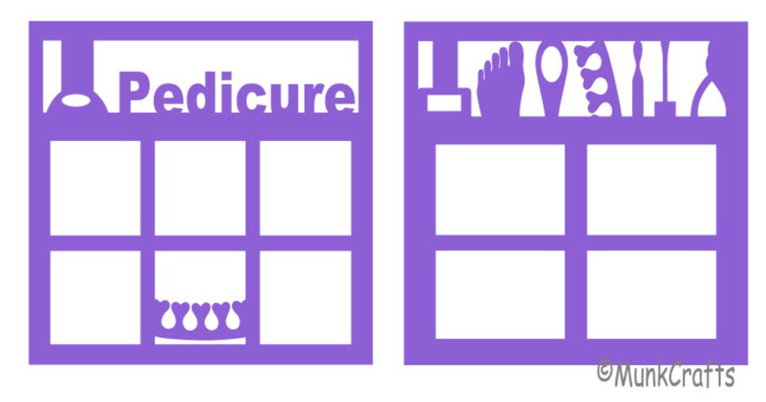 Pedicure Scrapbook Svg/pedicure Scrapbook Overlay Svg/ Scrapbook SVG