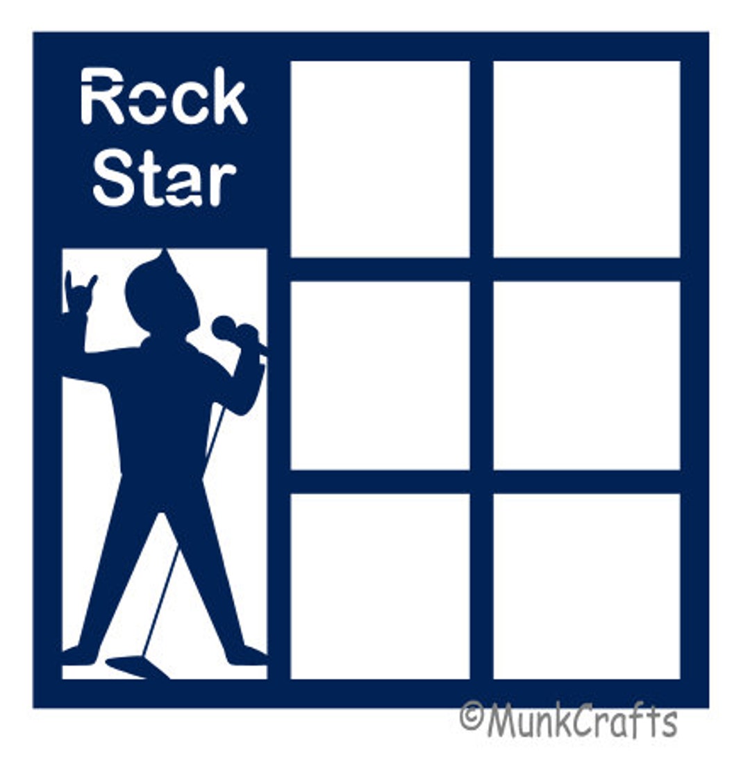 Rockstar Scrapbook Overlay SVG Files for Cricut for Kids Children ...