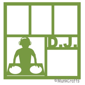 Superposition de fichiers SVG de scrapbooking de musique DJ pour Cricut pour enfants enfants modèle de scrapbooking familial/toile/toile modèle de scrapbooking